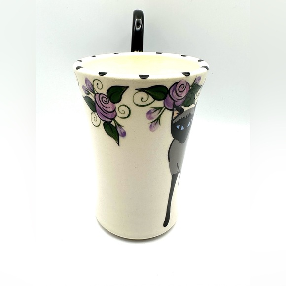 April Gadler Coffee Siamese Cat Mug ~ Hand Painted - Picture 3 of 10